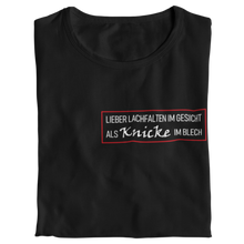 Lade das Bild in den Galerie-Viewer, LIEBER Lachfalten im Gesicht - Damen T-Shirt